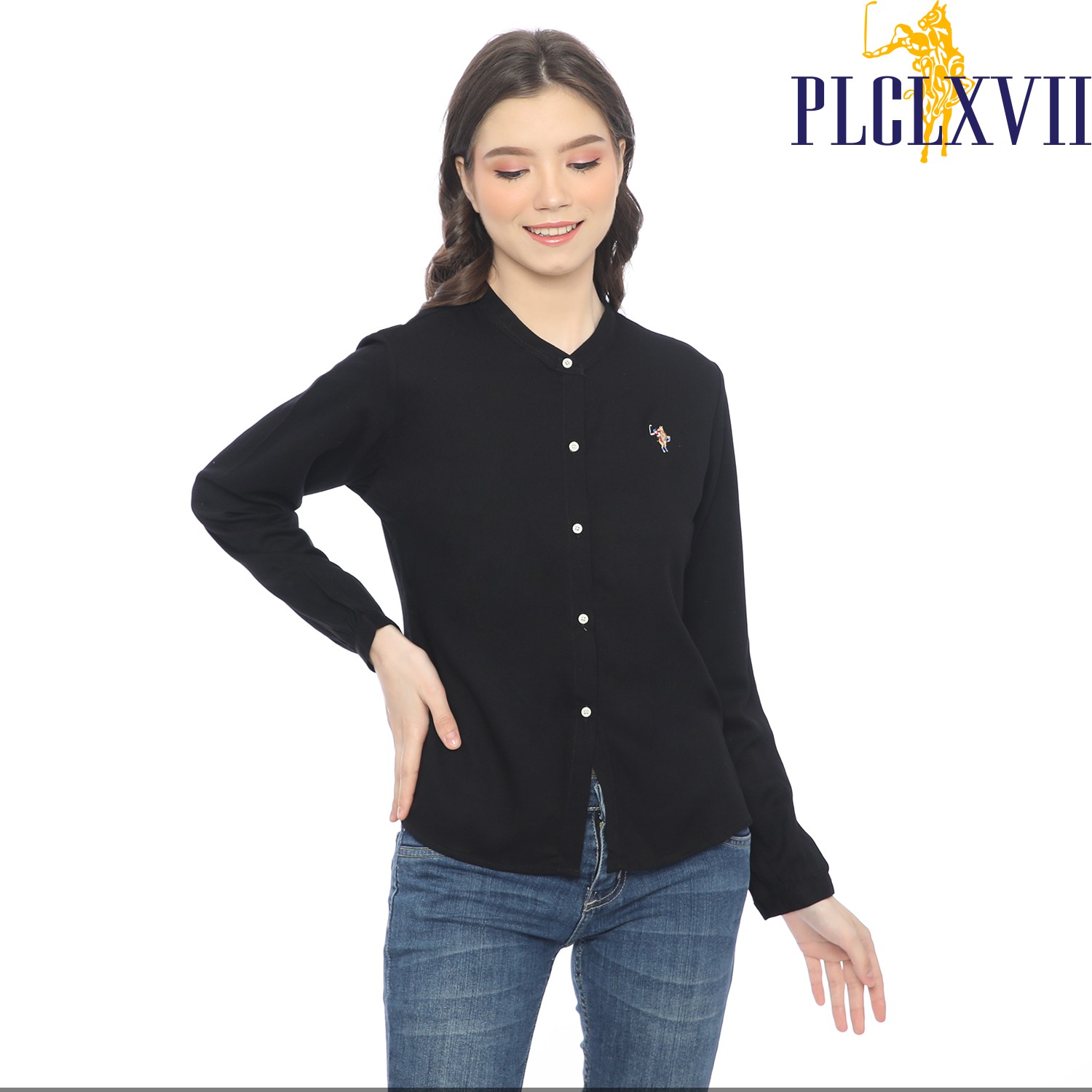 PLCLXVII - Kemeja Wanita - Kemeja Rayon Wanita Kerah Kecil 5203