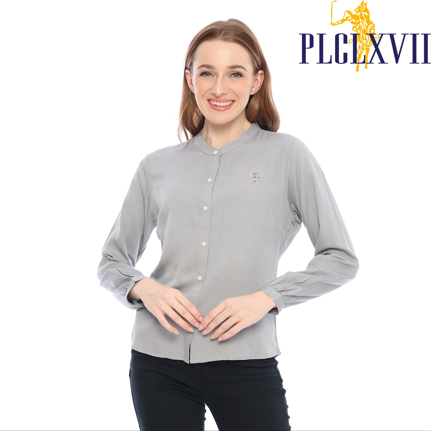 PLCLXVII - Kemeja Wanita - Kemeja Rayon Wanita Kerah Kecil 5203