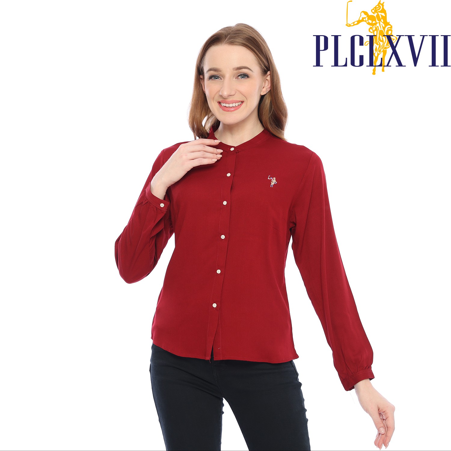 PLCLXVII - Kemeja Wanita - Kemeja Rayon Wanita Kerah Kecil 5203