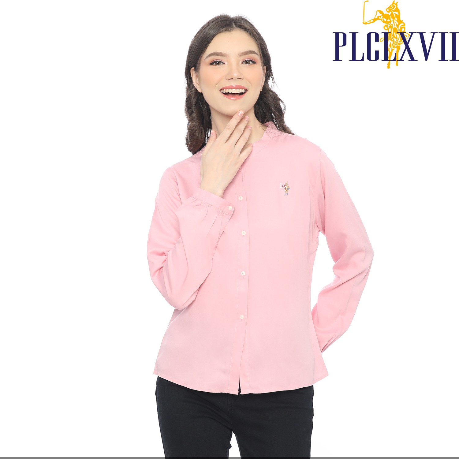 PLCLXVII - Kemeja Wanita - Kemeja Rayon Wanita Kerah Kecil 5203