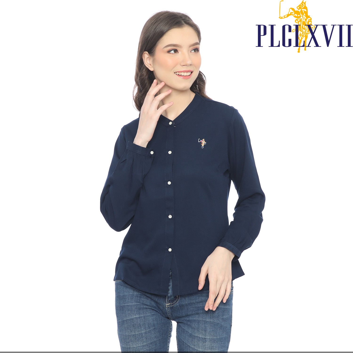 PLCLXVII - Kemeja Wanita - Kemeja Rayon Wanita Kerah Kecil 5203