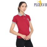 PLCLXVII - Polo Shirt Wanita - Kerah Warna Logo Besar 5011