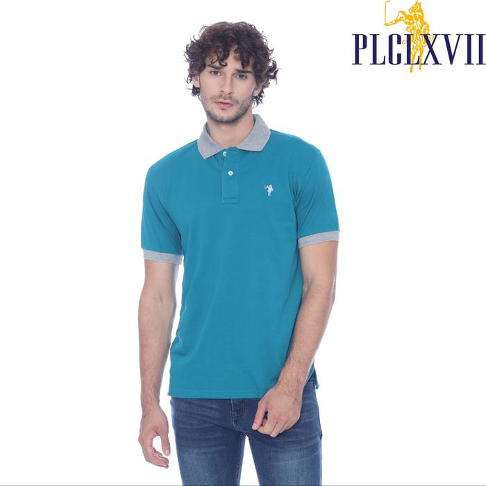 PLCLXVII - Polo Shirt Pria - Logo Kecil Kerah Warna 1010