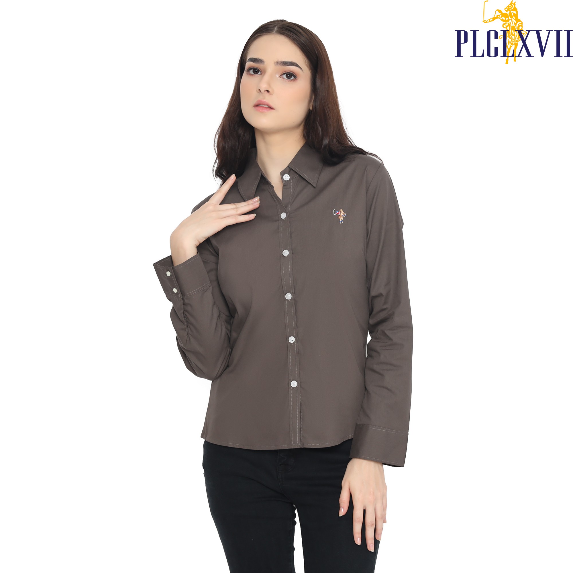 PLCLXVII - Kemeja Wanita - Polos Lengan Panjang 5201