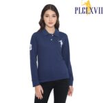 PLCLXVII - Polo Shirt Wanita - Polo Shirt Lengan Panjang Logo Besar 5006 Kaos Polos