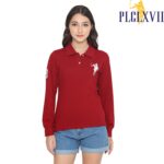 PLCLXVII - Polo Shirt Wanita - Polo Shirt Lengan Panjang Logo Besar 5006 Kaos Polos