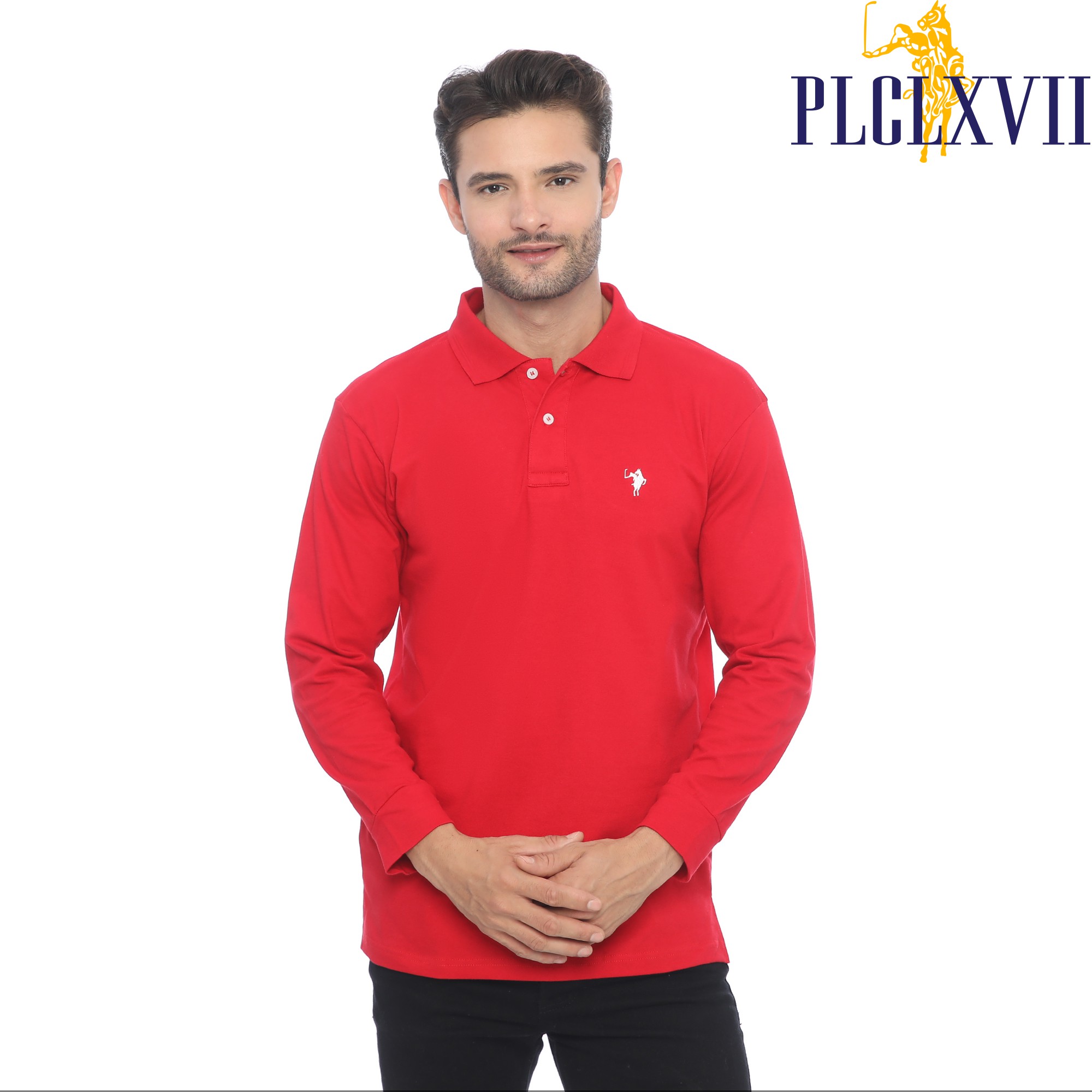 PLCLXVII - Polo Shirt - Lengan Panjang Logo Kecil 1005