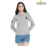 PLCLXVII - Polo Shirt Wanita - Polo Shirt Lengan Panjang Logo Besar 5006 Kaos Polos