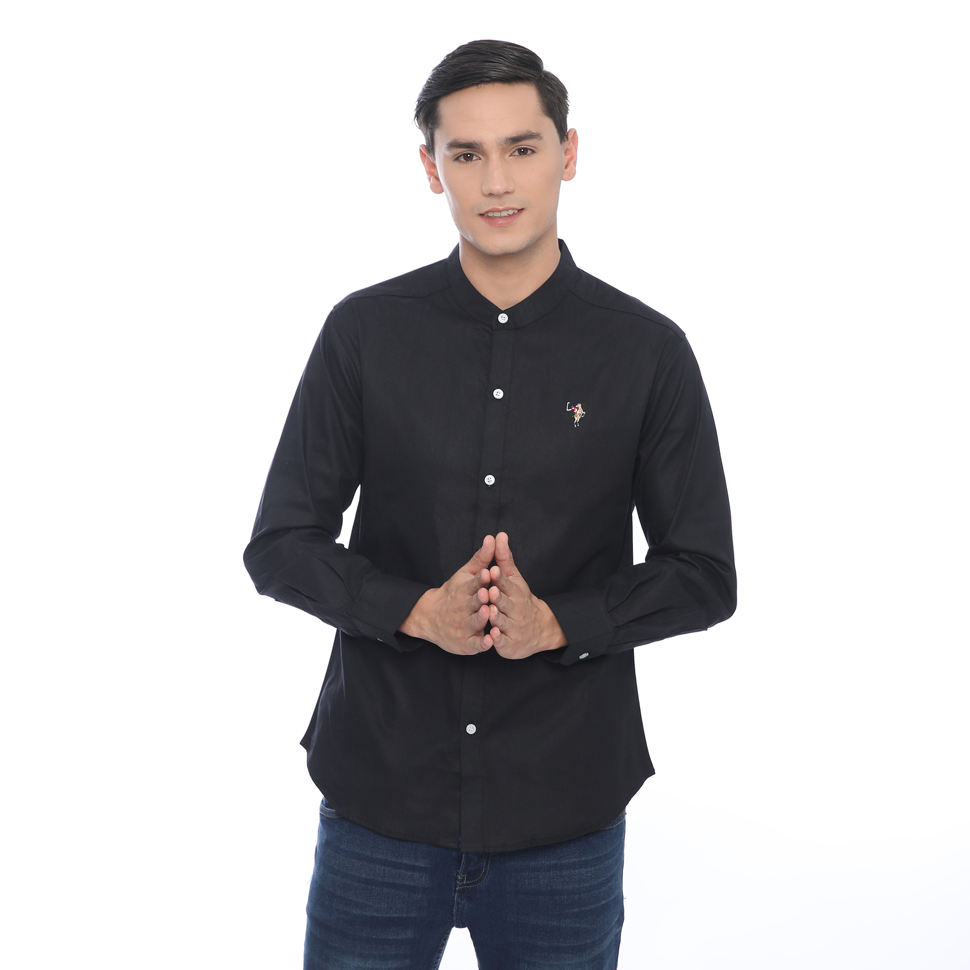 PLCLXVII - Kemeja Pria - Linen Kerah Shanghai Lengan Panjang 1704