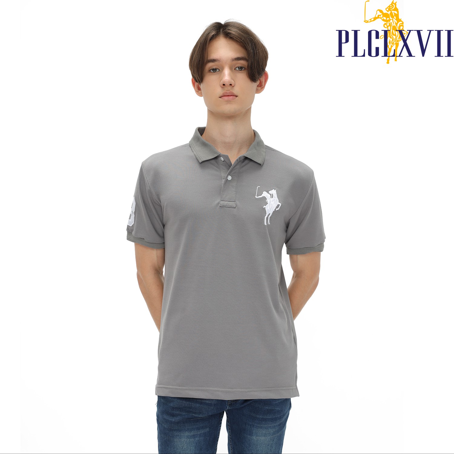 PLCLXVII - POLO SHIRT PRIA - LOGO KUDA BESAR 1002