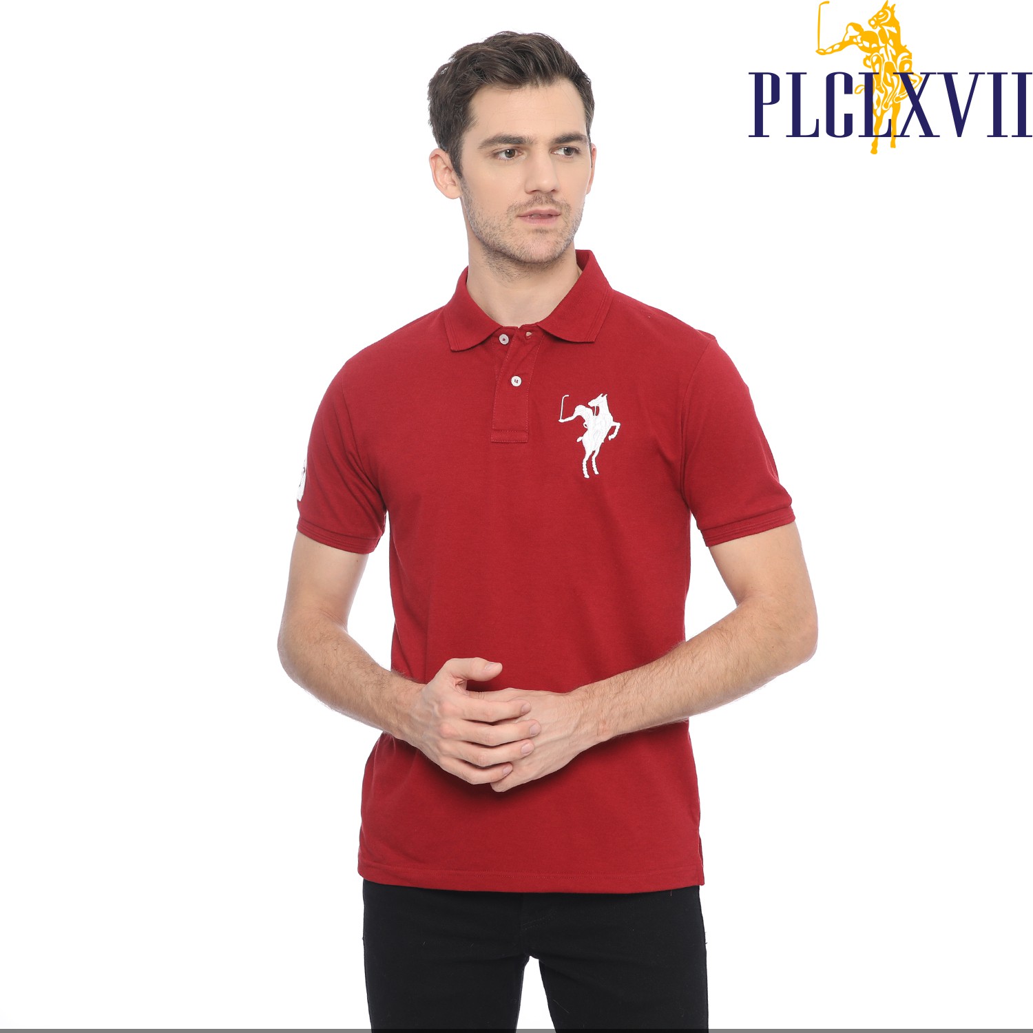 PLCLXVII - POLO SHIRT PRIA - LOGO KUDA BESAR 1002