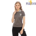 PLCLXVII - Polo Shirt Wanita - Kerah Warna Logo Besar 5102