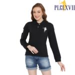 PLCLXVII - Polo Shirt Wanita - Polo Shirt Lengan Panjang Logo Besar 5006 Kaos Polos