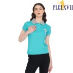 PLCLXVII - Polo Shirt Wanita - Kerah Warna Logo Besar 5102