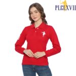 PLCLXVII - Polo Shirt Wanita - Polo Shirt Lengan Panjang Logo Besar 5006 Kaos Polos