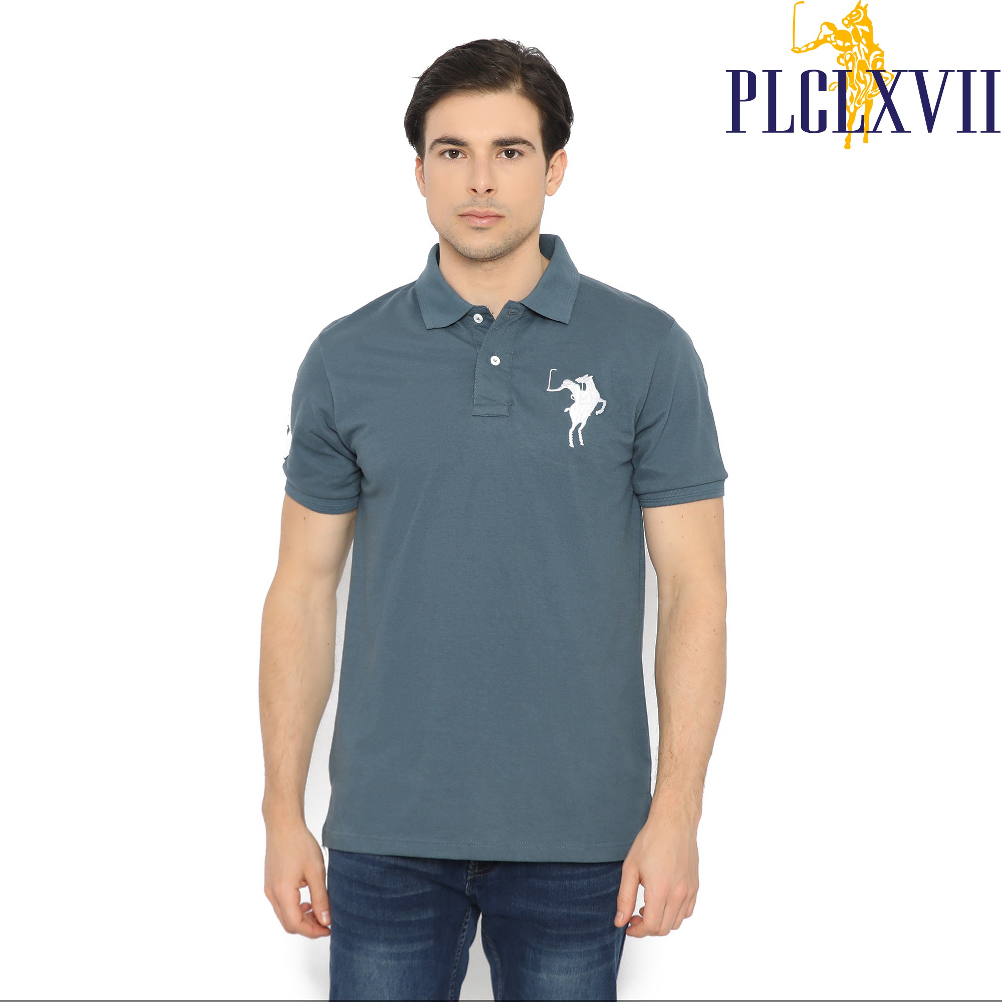 PLCLXVII - POLO SHIRT PRIA - LOGO KUDA BESAR 1002