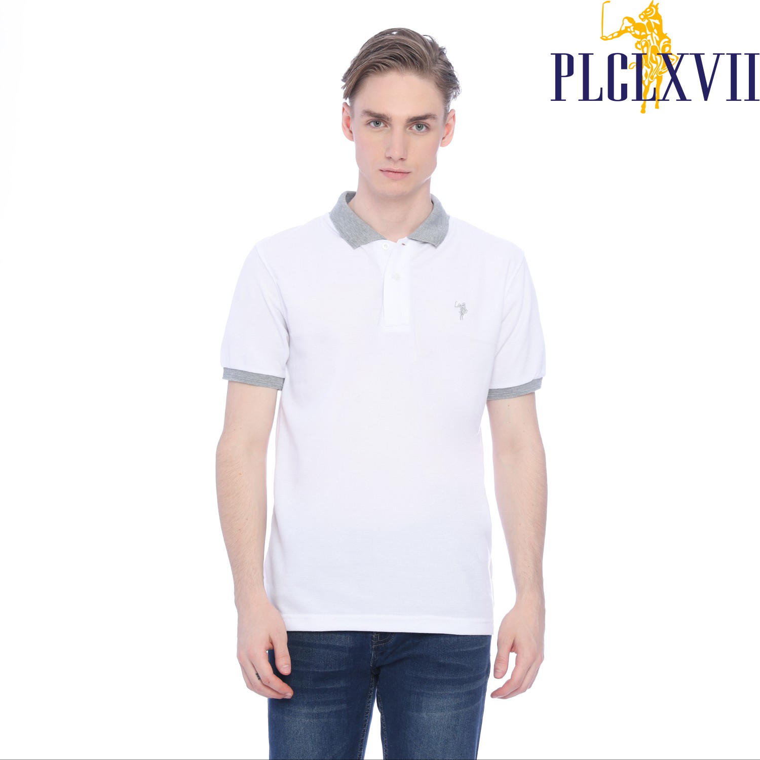 PLCLXVII - Polo Shirt Pria - Polo Shirt Kerah Warna 1301