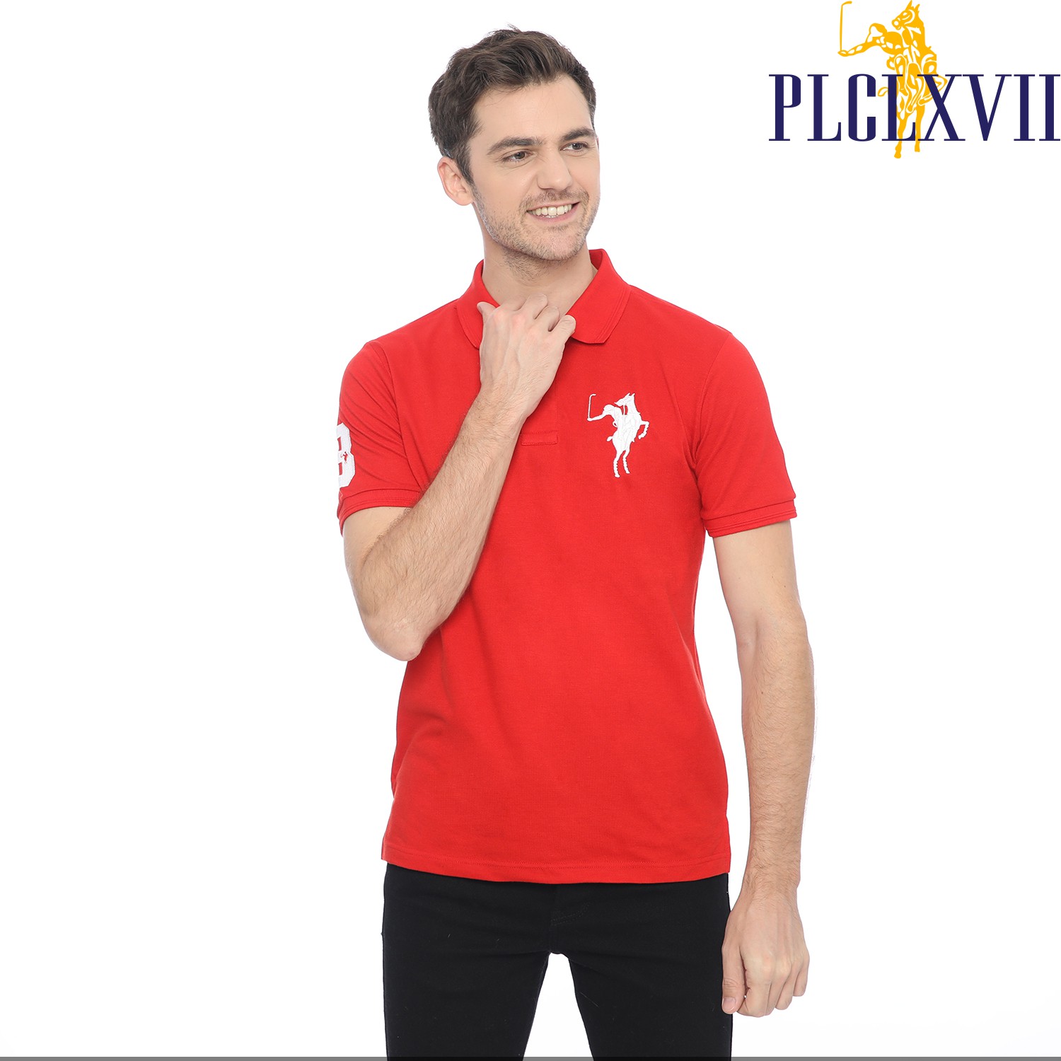 PLCLXVII - POLO SHIRT PRIA - LOGO KUDA BESAR 1002