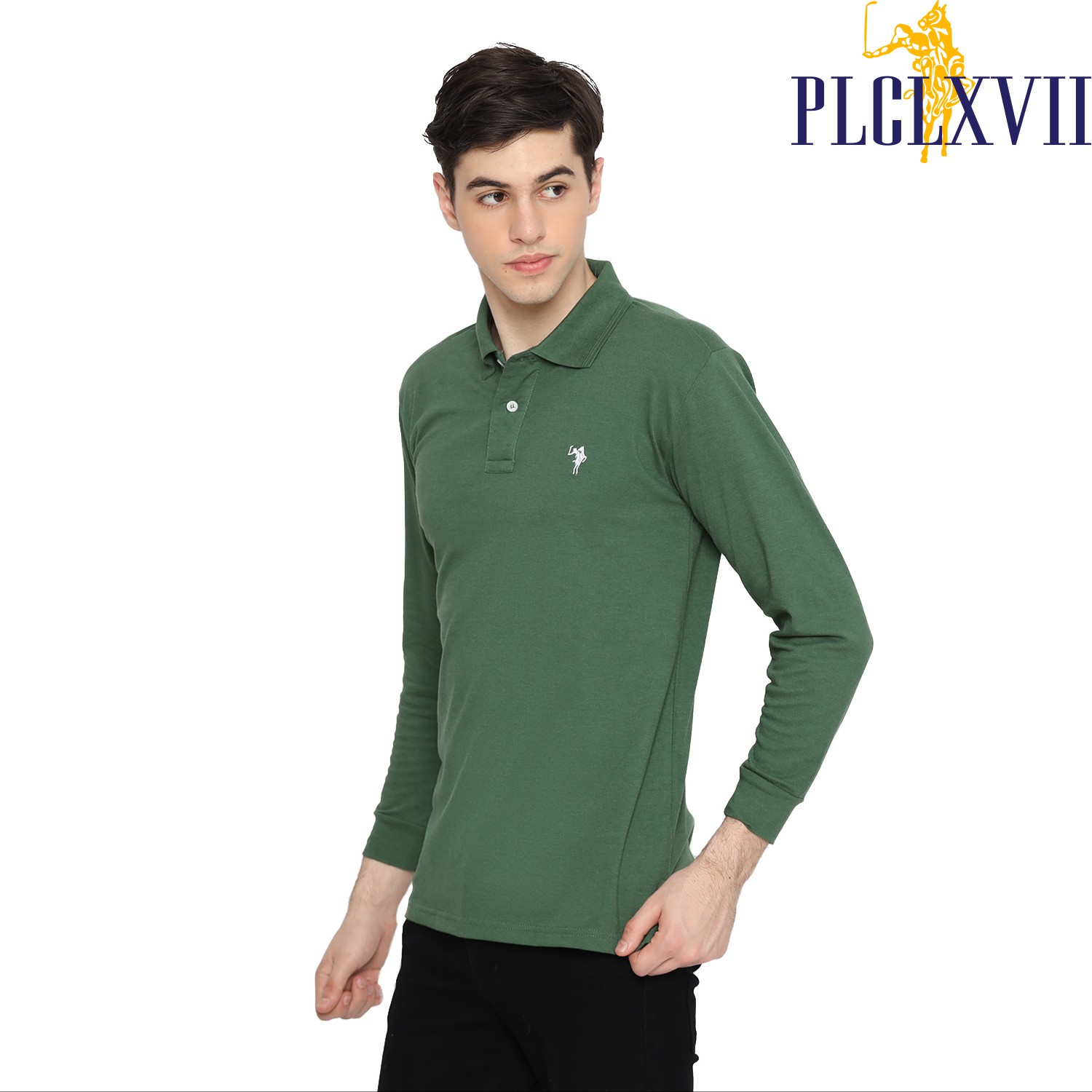 PLCLXVII - Polo Shirt - Lengan Panjang Logo Kecil 1005