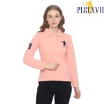 PLCLXVII - Polo Shirt Wanita - Polo Shirt Lengan Panjang Logo Besar 5006 Kaos Polos
