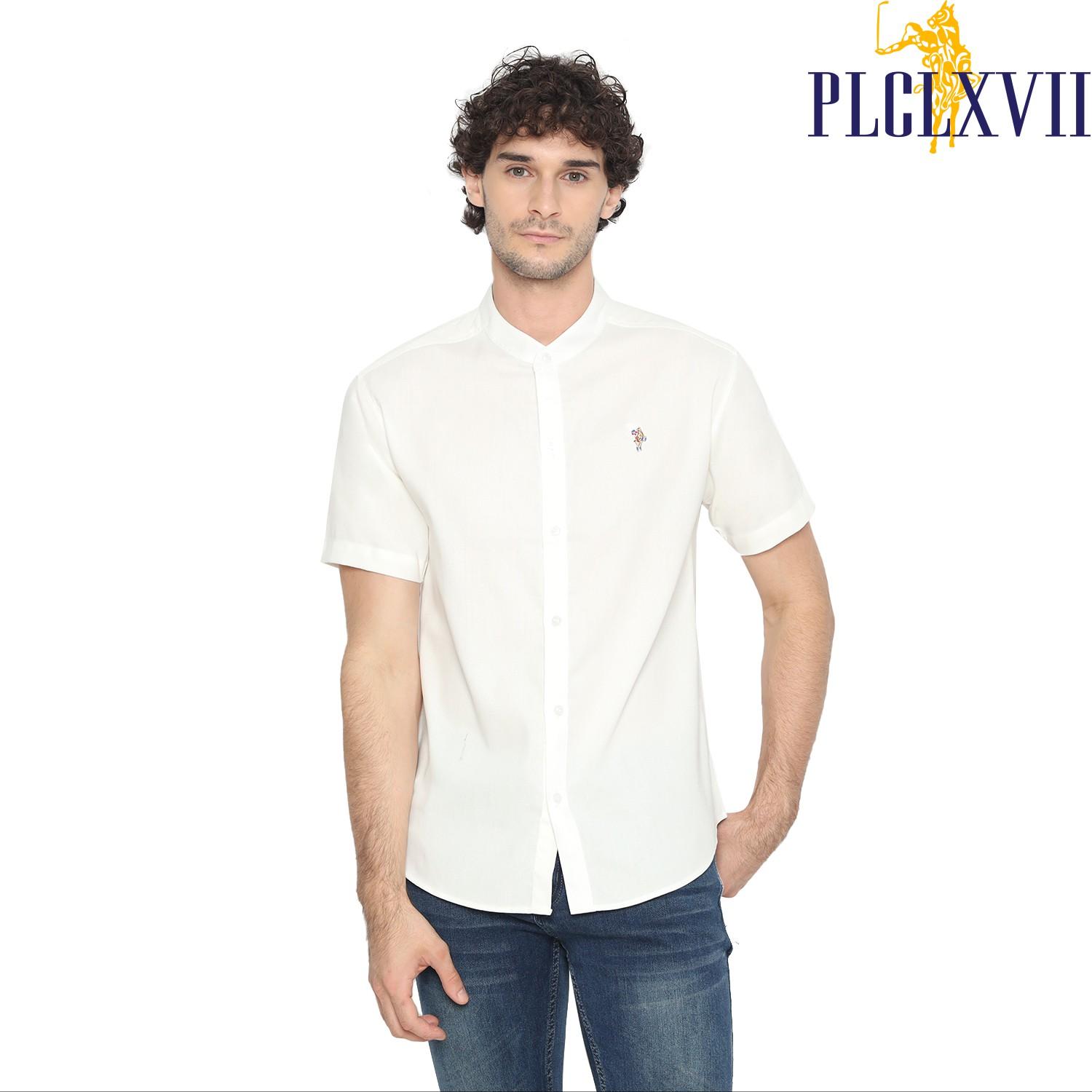 PLCLXVII - Kemeja Pria - Oxford Kerah Shanghai Lengan Pendek 1606