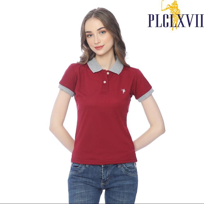 PLCLXVII - Polo Shirt Wanita - Kerah Warna 5101 Kaos Polos