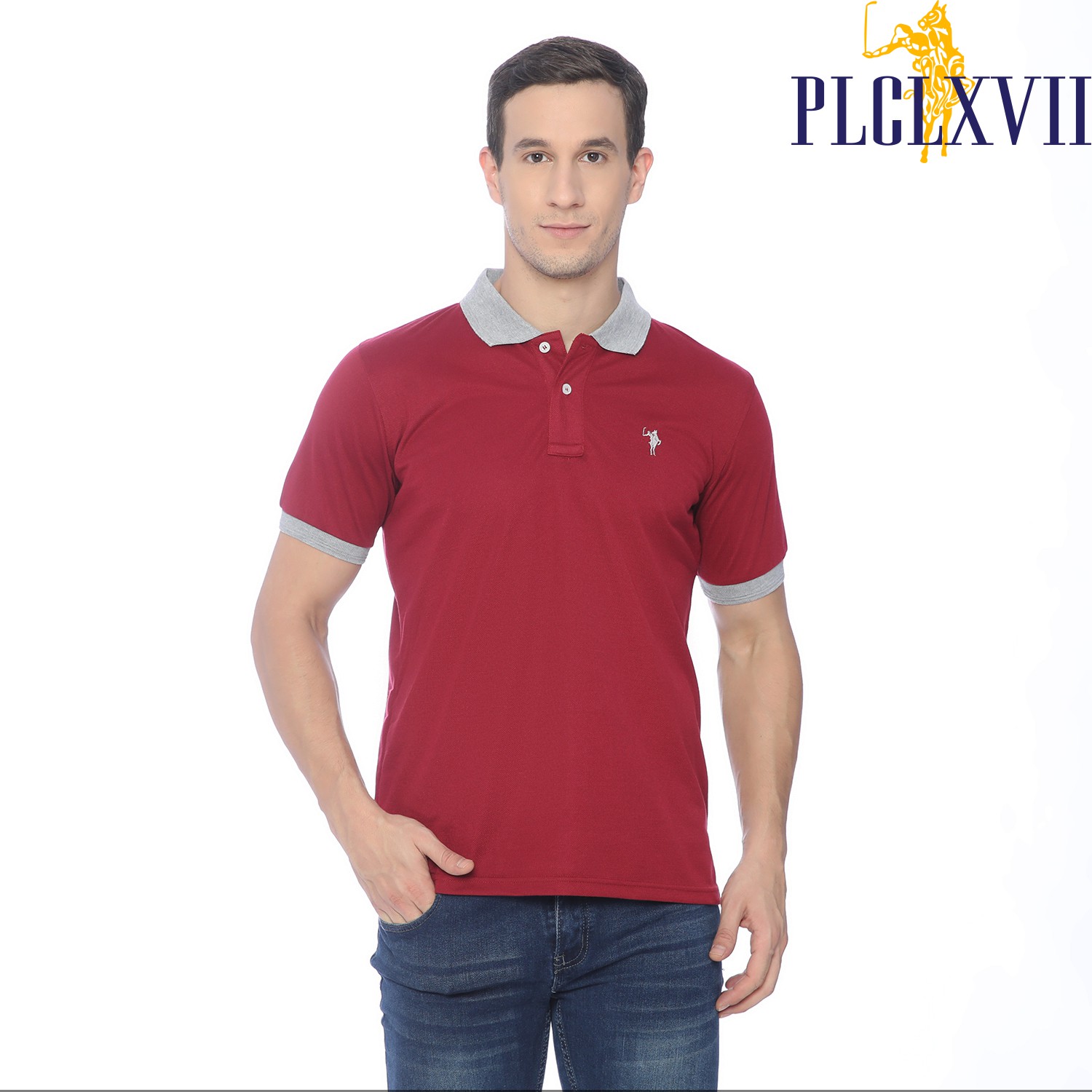 PLCLXVII - Polo Shirt Pria - Polo Shirt Kerah Warna 1301
