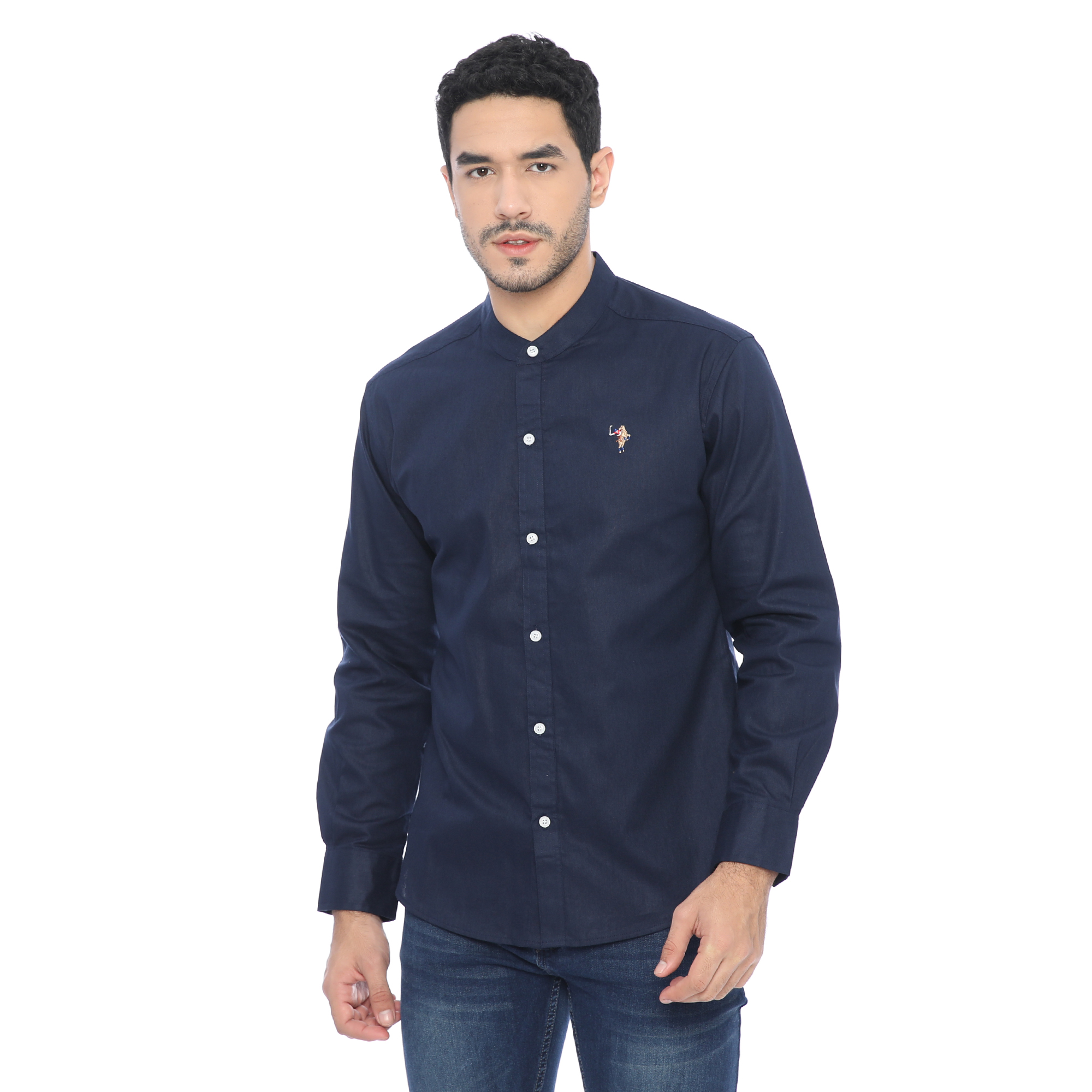 PLCLXVII - Kemeja Pria - Linen Kerah Shanghai Lengan Panjang 1704