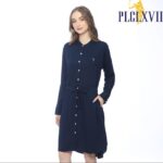 PLCLXVII - Kemeja Wanita - Kemeja Dress Rayon Kerah Shanghai 5205
