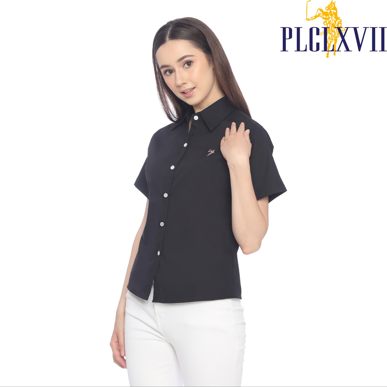 PLCLXVII - Kemeja Wanita - Polos Lengan Pendek 5301