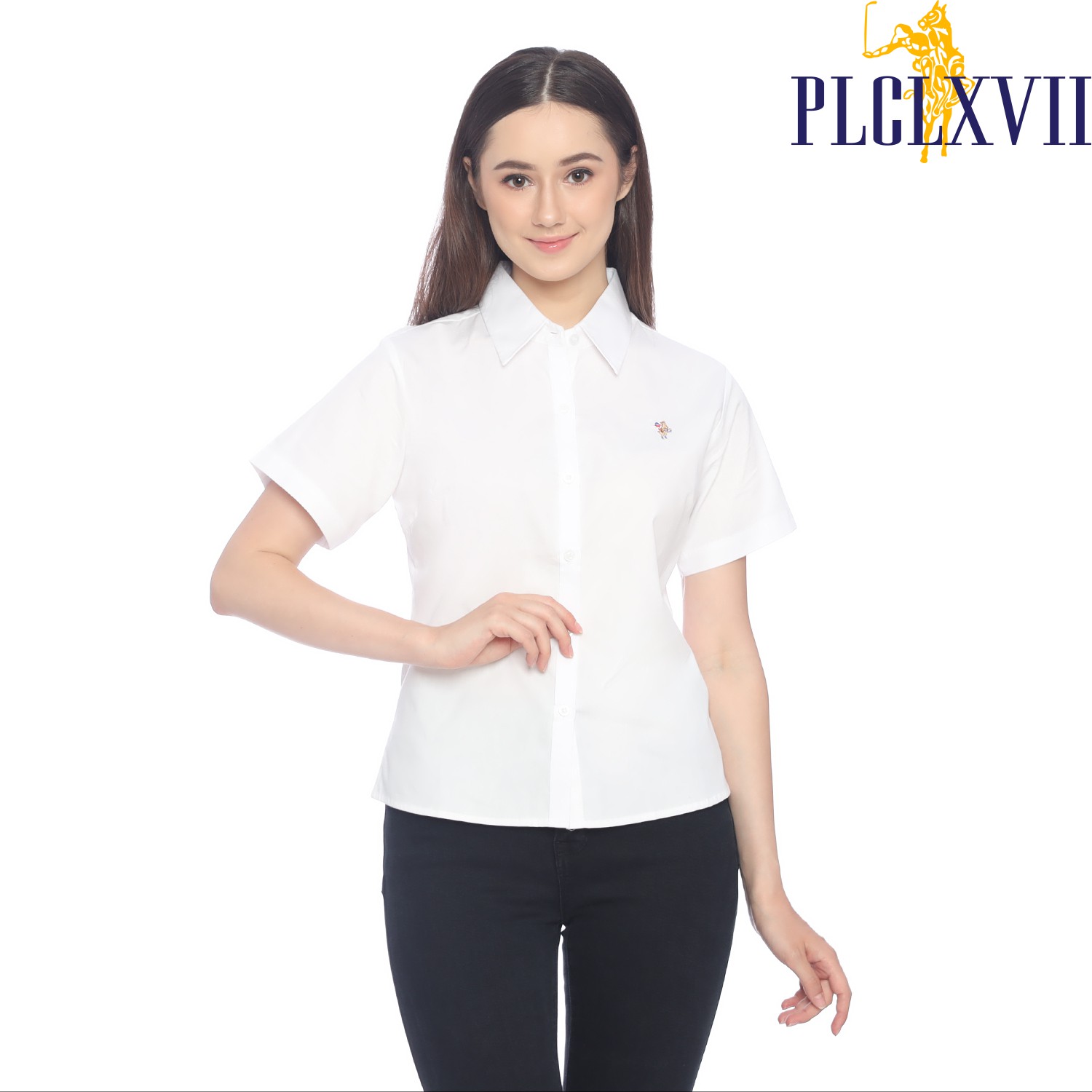 PLCLXVII - Kemeja Wanita - Polos Lengan Pendek 5301
