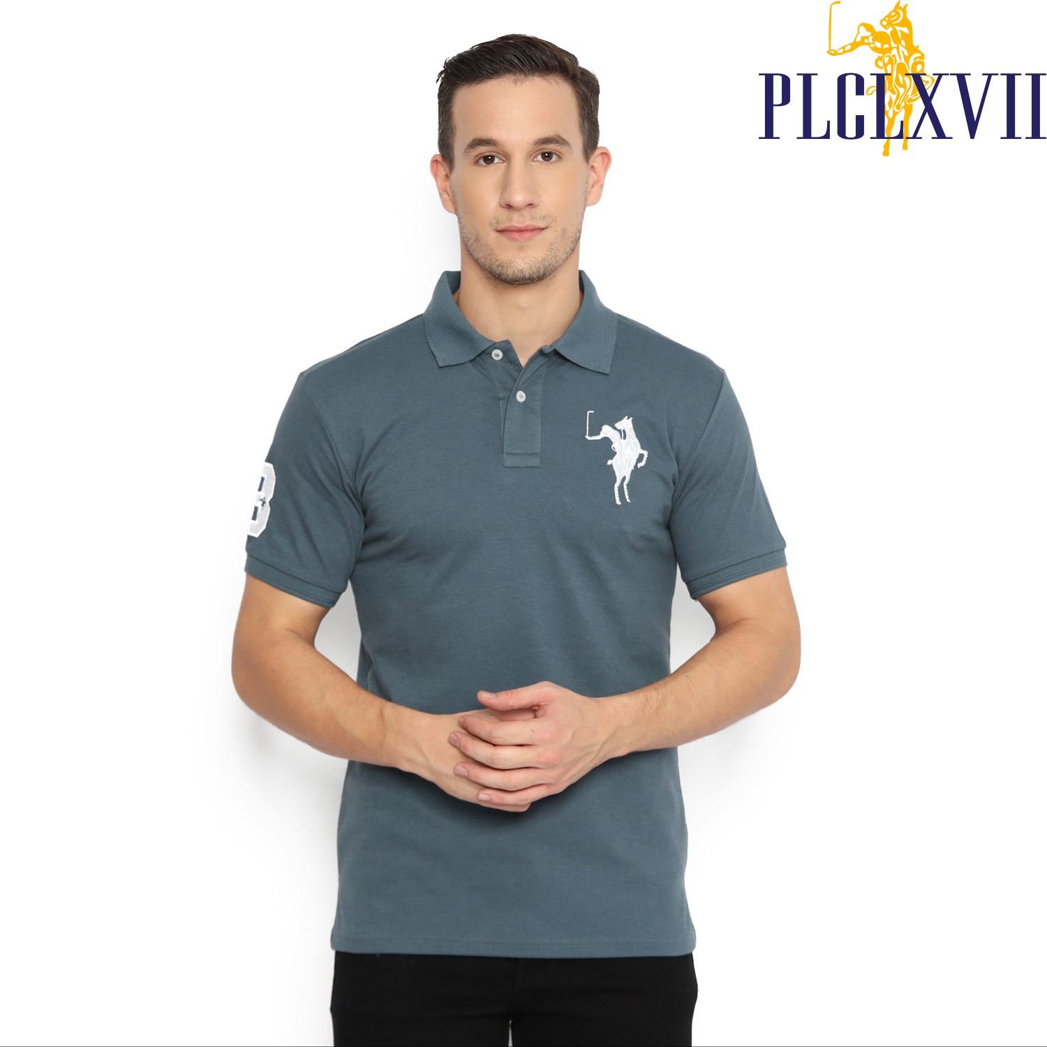 PLCLXVII - POLO SHIRT PRIA - LOGO KUDA BESAR 1002