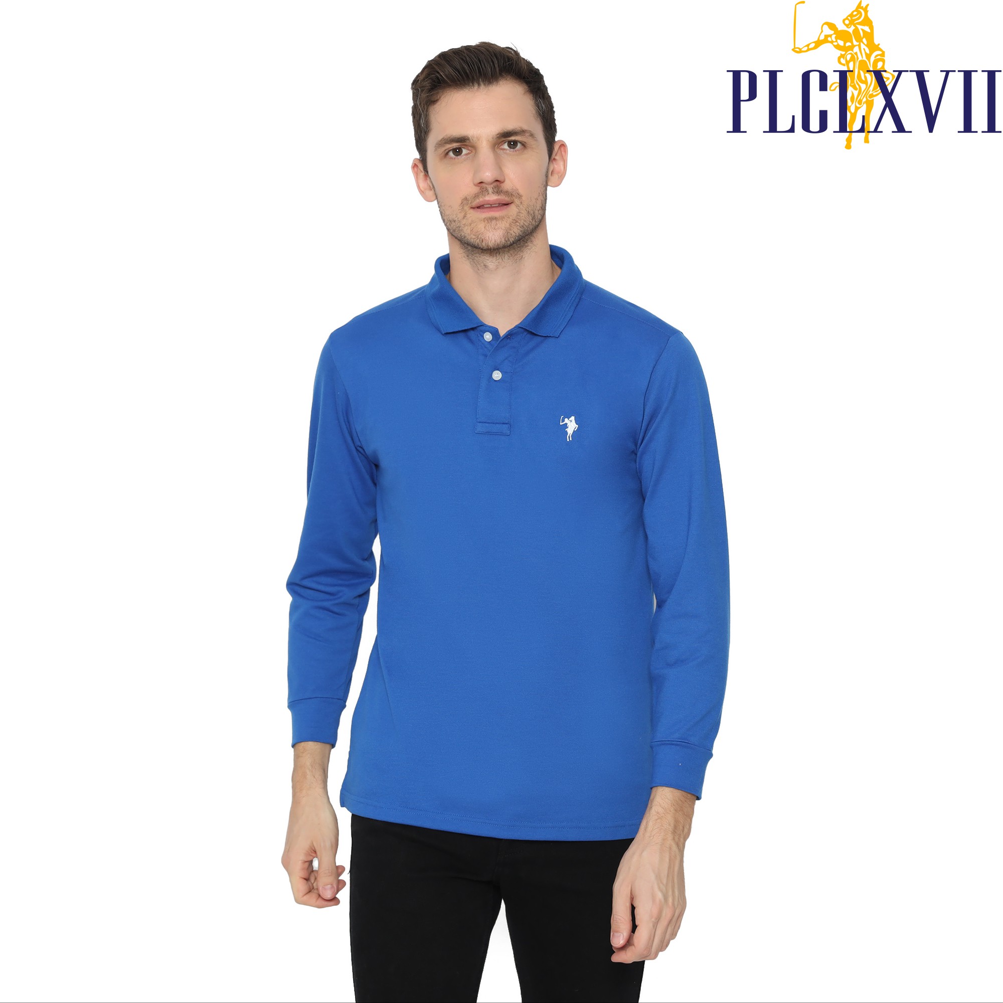 PLCLXVII - Polo Shirt - Lengan Panjang Logo Kecil 1005
