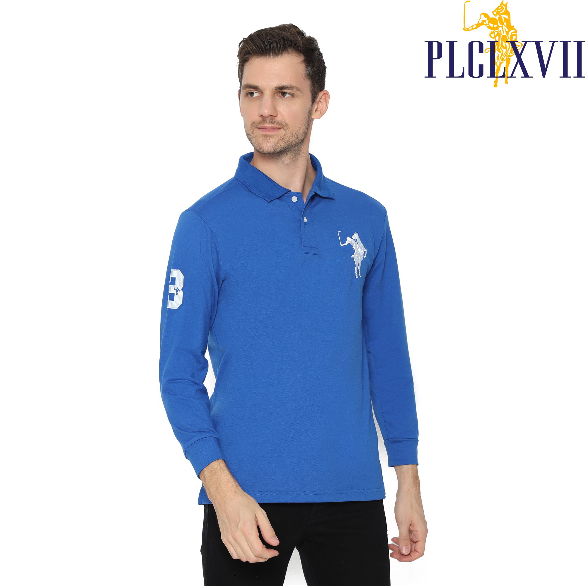 PLCLXVII - Polo Shirt - Lengan Panjang Logo Besar 1006