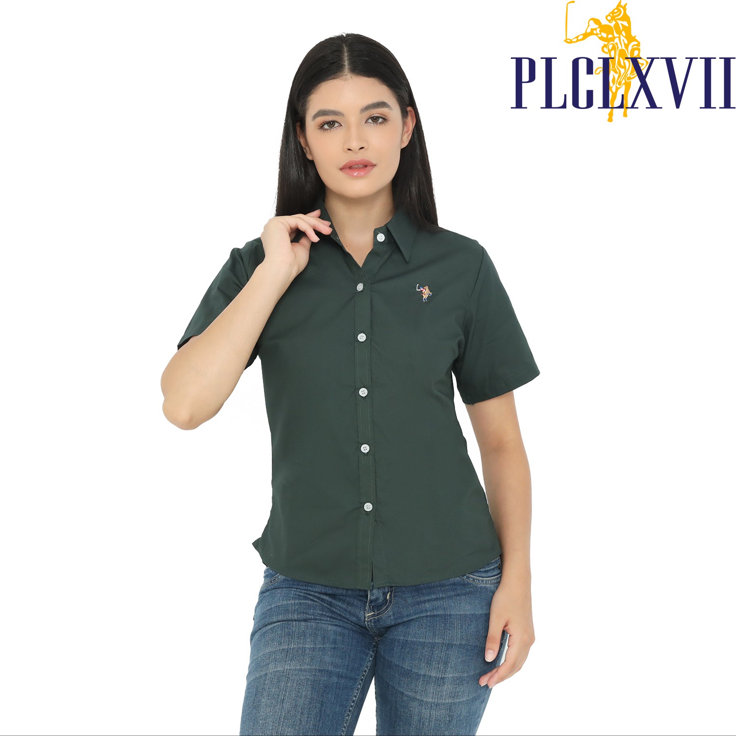 PLCLXVII - Kemeja Wanita - Polos Lengan Pendek 5301