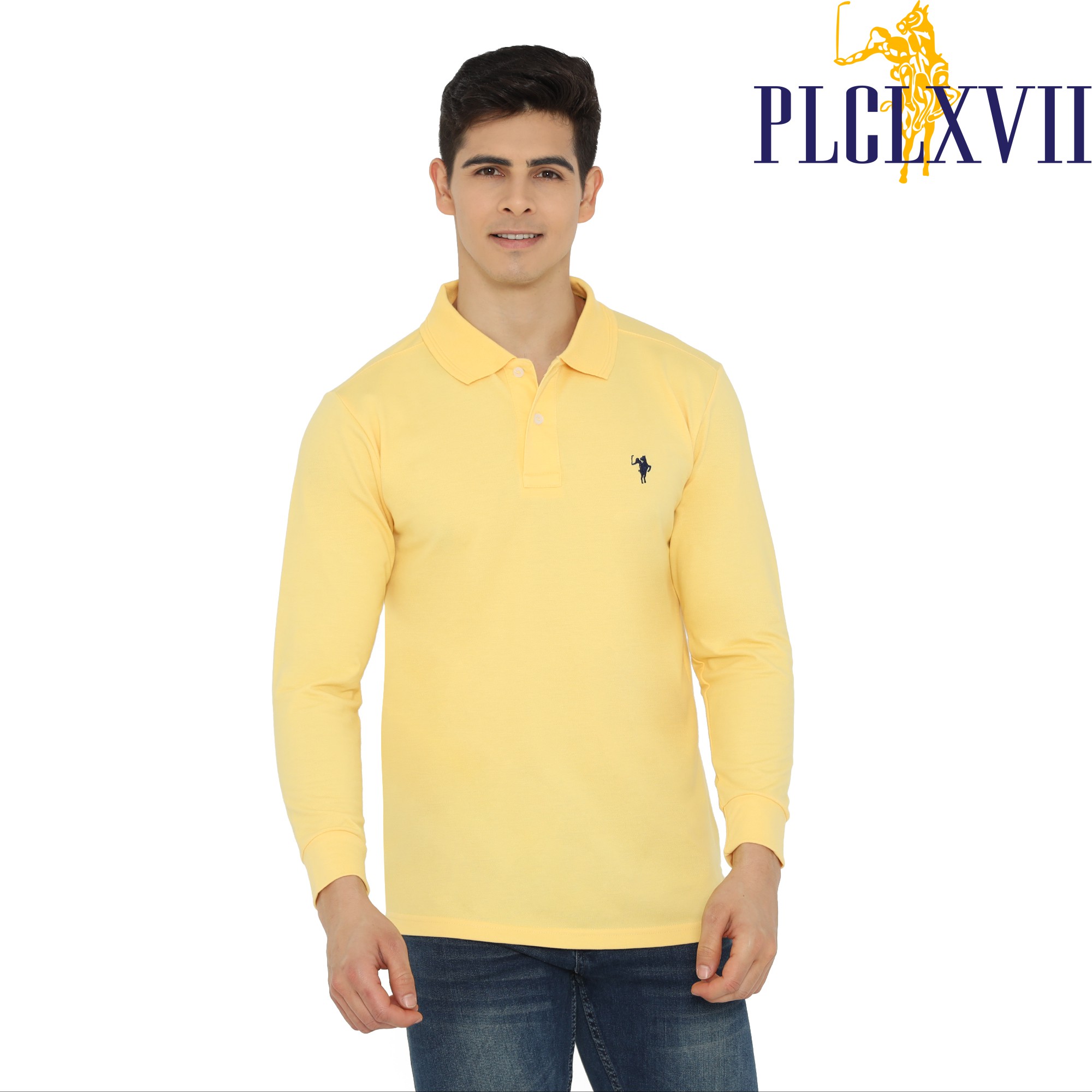 PLCLXVII - Polo Shirt - Lengan Panjang Logo Kecil 1005