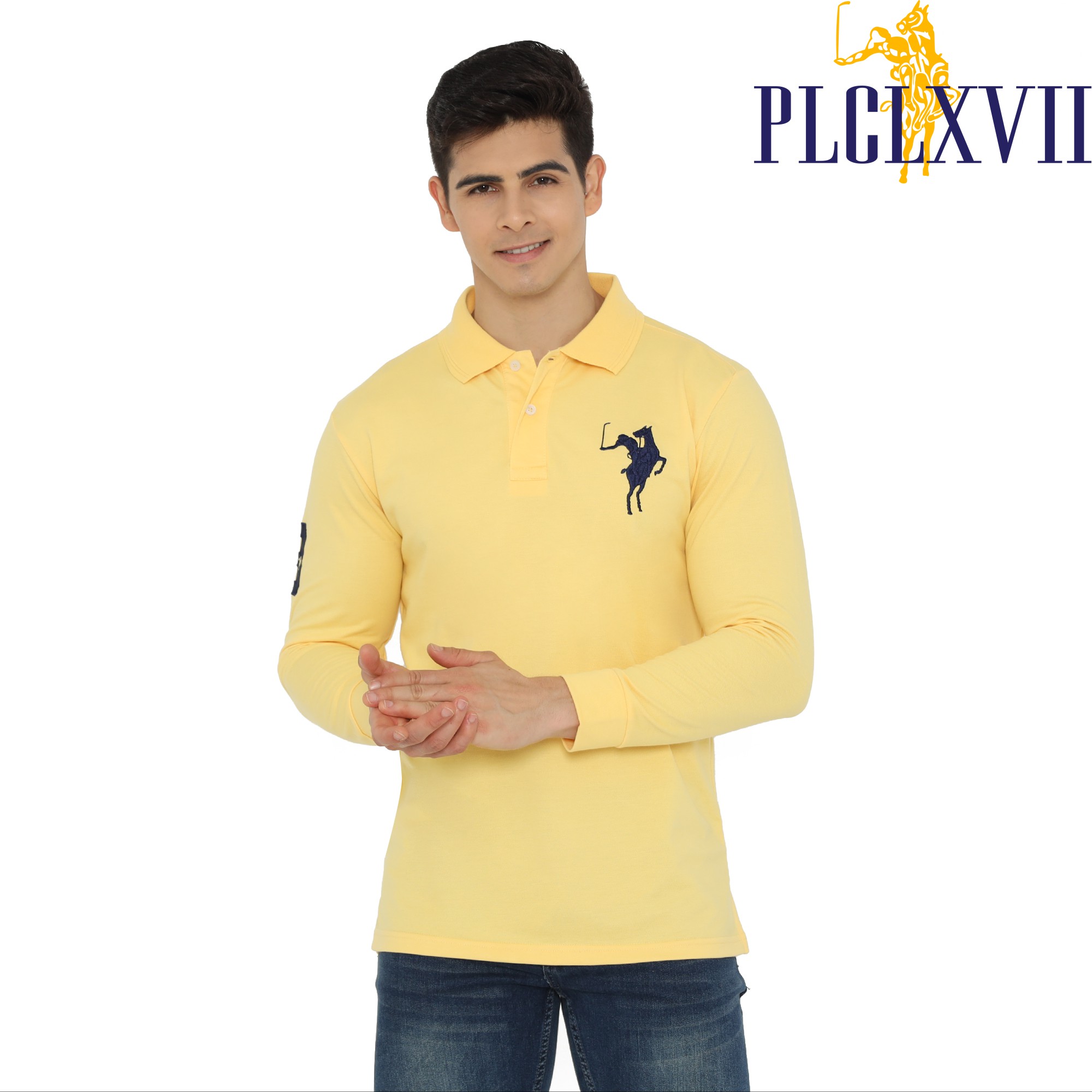 PLCLXVII - Polo Shirt - Lengan Panjang Logo Besar 1006
