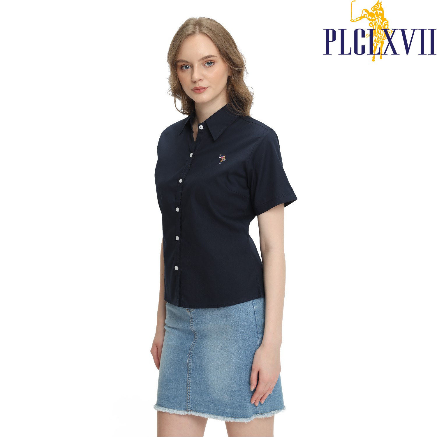 PLCLXVII - Kemeja Wanita - Polos Lengan Pendek 5301