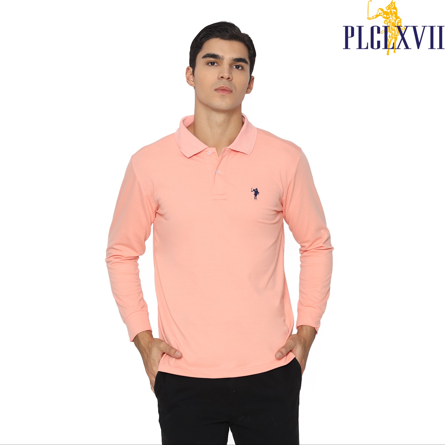 PLCLXVII - Polo Shirt - Lengan Panjang Logo Kecil 1005