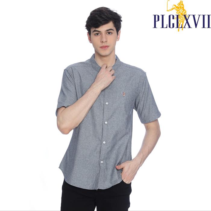 PLCLXVII - Kemeja Pria - Oxford Kerah Shanghai Lengan Pendek 1606