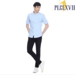 PLCLXVII - Kemeja Pria - Oxford Kerah Shanghai Lengan Pendek 1606