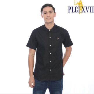 PLCLXVII - Kemeja Pria - Linen Kerah Shanghai Lengan Pendek 1604