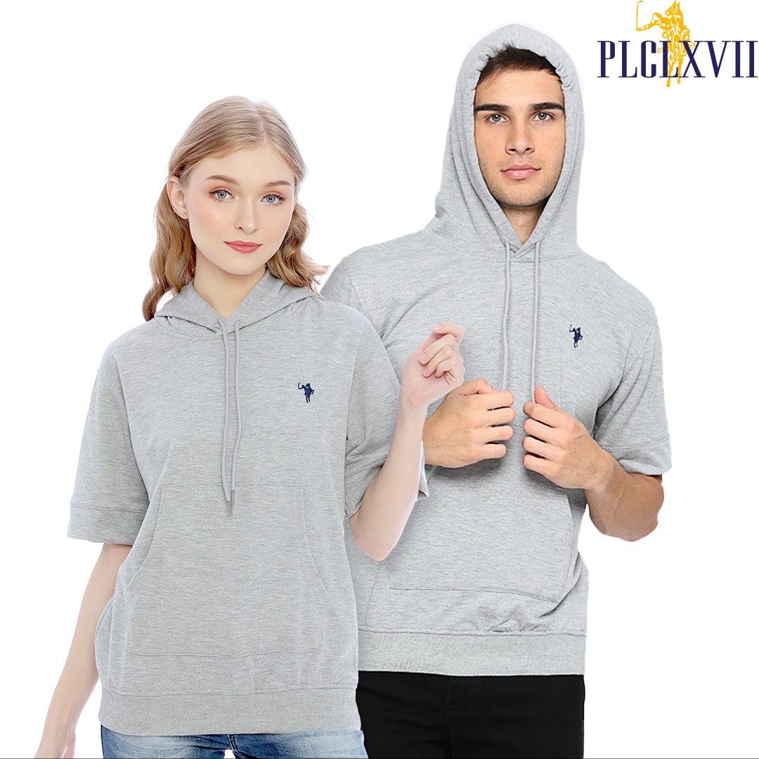 PLCLXVII - Hoodie Pria - Hoodie Lengan Pendek Logo Kecil 1505